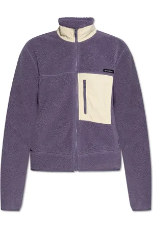 Sporty & Rich Sweathshirts & Hoodies, Dame, Lilla, L, Polyester, Zipped Sherpa Jacket