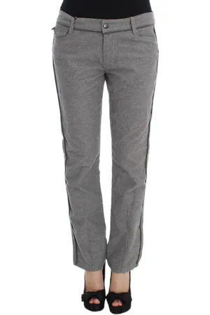 ERMANNO SCERVINO Bukser, Dame, Grå, M, Bomuld, Chic Grå Casual Bomuldsbukser