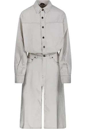 haikure Jumpsuits & Playsuits, Dame, Grå, XS, Bomuld, Ecru Rinse Tonya Pant