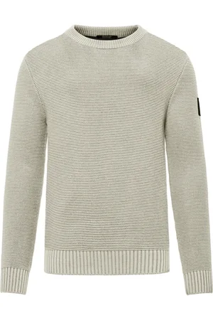 Bomboogie Strik, Herre, , L, Bomuld, Koldfarvet bomulds sweater med rund hals
