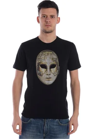 D.A. Daniele Alessandrini Top, Herre, Sort, S, Bomuld, Musikalsk Maske Sweatshirt