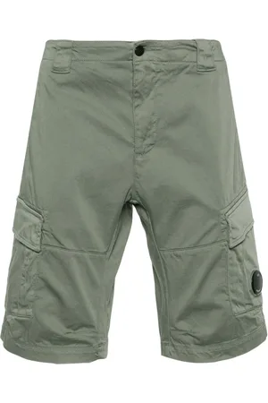 C.P. Company Shorts, Herre, Grøn, XS, Bomuld, Grønne cargoshorts med linse detalje
