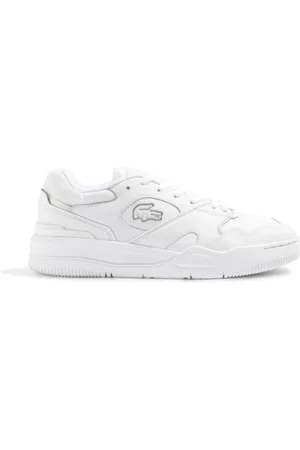 Lacoste Sko, Herre, Hvid, 44 EU, Læder, Line Shot Low Sneakers