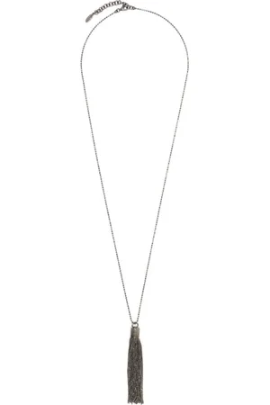 Brunello Cucinelli Tilbehør, Dame, Grå, ONE SIZE, Sterling Sølv Halskæde med Perler