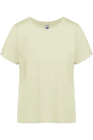 Bomboogie Top, Dame, Grøn, XS, Uld, Flydende jersey t-shirt