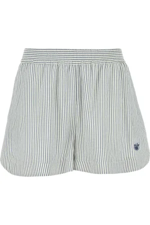 Stella McCartney Shorts, Dame, Flerfarvet, S, Broderede silkeshorts