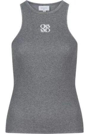 Dante 6 Top, Dame, Grå, M, Bomuld, Grå Logo Tank Top - Stil møder Komfort