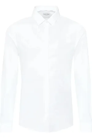 Calvin Klein Skjorte, Herre, Hvid, 3XL, Modern Elegance Poplin Skjorte