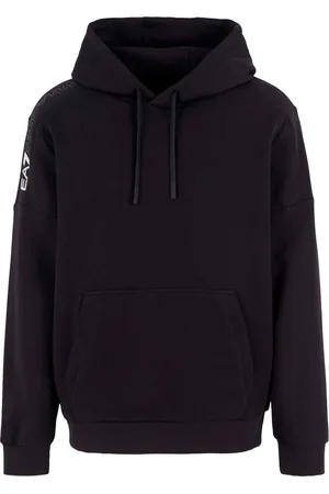 EA7 Sweathshirts & Hoodies, Herre, Sort, S, Bomuld, Hooded Sweater