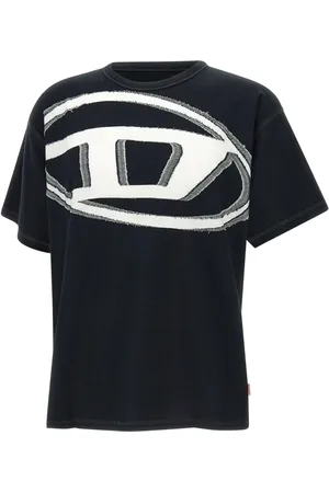 Diesel Top, Herre, Sort, 2XL, Bomuld, Bomulds T-shirt med Logo