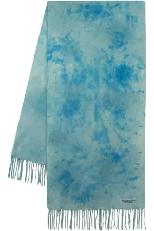 Acne Studios Tilbehør, Dame, Blå, ONE SIZE, Uld, Uldtørklæde