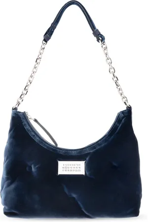 Maison Margiela Taske, unisex, Blå, ONE SIZE, Uld, Skuldertaske Glam Slam Small