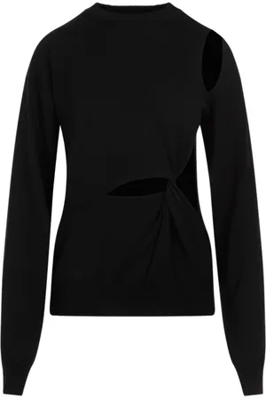 Sportmax Strik, Dame, Sort, M, Uld, Holiday Cutout Pullover