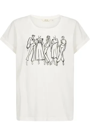 Cream Top, Dame, Hvid, M, Bomuld, Ærmeløs Løs Pasform Tshirt Topper