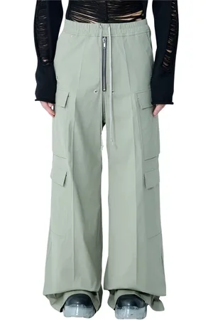 Rick Owens Bukser, Herre, Grøn, XL, Bomuld, Stretch Bomulds Cargo Bukser