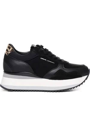 Crime london Sko, Dame, Sort, 41 EU, Læder, Patchwork Sneakers