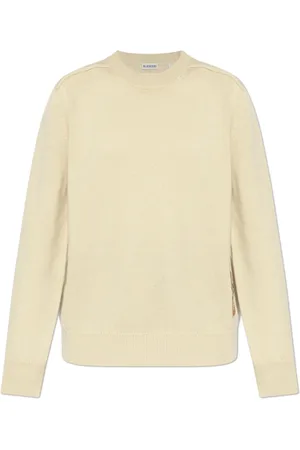 Burberry Strik, Dame, , M, Uld, Strikket Crewneck Jumper med tern