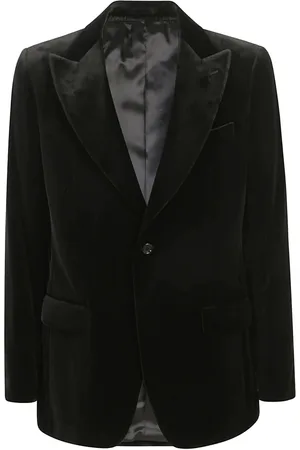 LARDINI Jakke, Herre, Blå, L, Bomuld, Velvet Blazer med udvendige lommer