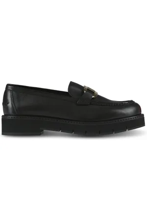 Salvatore Ferragamo Sko, Dame, Sort, 36 EU, Læder, Double Gancio Loafers