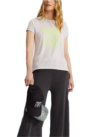 ECOALF Top, Dame, Grå, S, Polyester, Wave Kortærmet T-Shirt