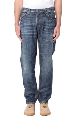 Dondup Jeans, Herre, Blå, W33, Denim, Mørk denim gulerod pasform jeans