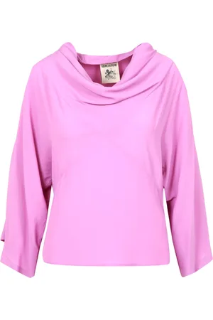SEMICOUTURE Bluser & Skjorter, Dame, Lyserød, S, Uld, Crepe de Chine Bluse