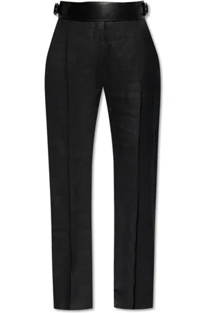 Salvatore Ferragamo Bukser, Dame, Sort, 2XS, Linen Bukser