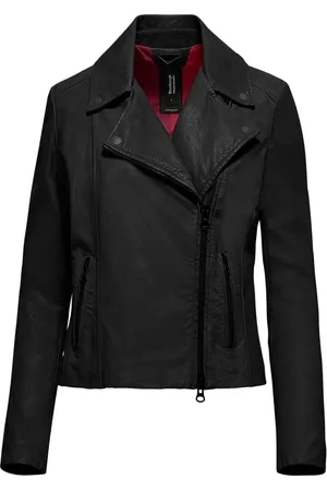 Bomboogie Jakke, Dame, Sort, M, Uld, Distressed Leather Perfecto Jacket
