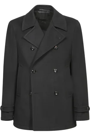 TAGLIATORE Frakke, Herre, Sort, M, Uld, Sort trekvartfrakke