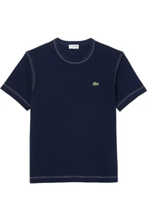 Lacoste Top, Herre, Blå, 3XL, Bomuld, Piqué-T-shirt med krokodillebroderi