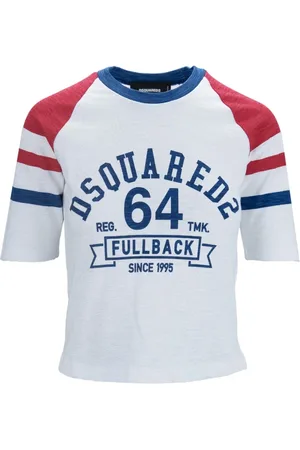 Dsquared2 Top, Dame, Flerfarvet, XS, Bomuld, Slip-On T-shirt med brandprint