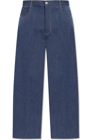 Bottega Veneta Jeans, Herre, Blå, L, Læder, Straight-leg jeans