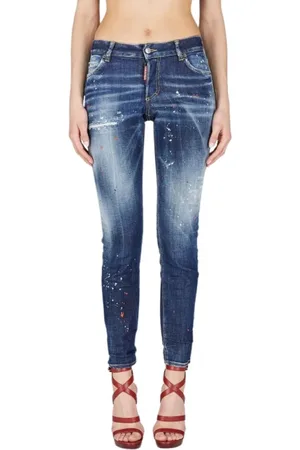 Dsquared2 Jeans, Dame, Blå, 3XS, Bomuld, Skinny Jeans