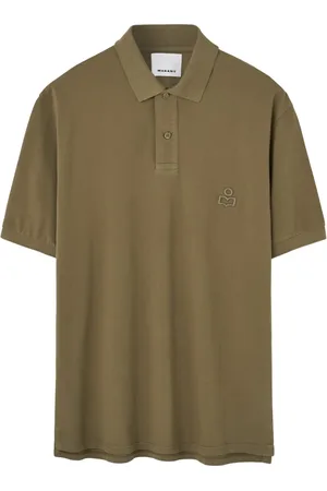 Isabel Marant Top, Herre, Brun, L, Grøn Logo Polo T-shirts og Polos