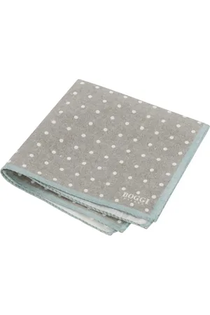 Boggi Milano Tilbehør, Herre, , ONE SIZE, Polka Dot Linen Pocket Square