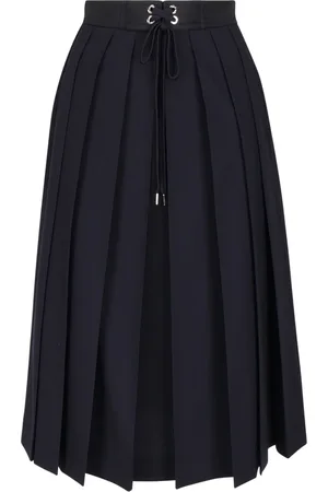 Moncler Nederdel, Dame, Blå, XS, Uld, Midi Nederdel