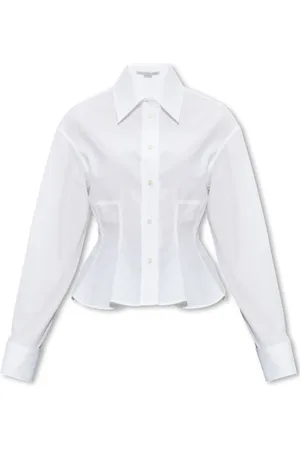 Stella McCartney Bluser & Skjorter, Dame, Hvid, M, Bomuld, Peplum Skjorte