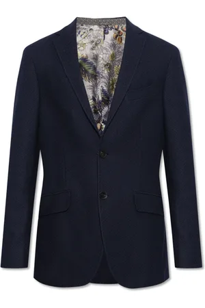 Etro Jakke, Herre, Blå, M, Bomuld, Single-breasted Blazer