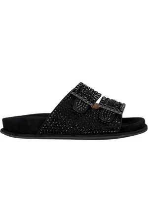 Alma en Pena Sko, Dame, Sort, 40 EU, Flad sandal med dobbelt spænde