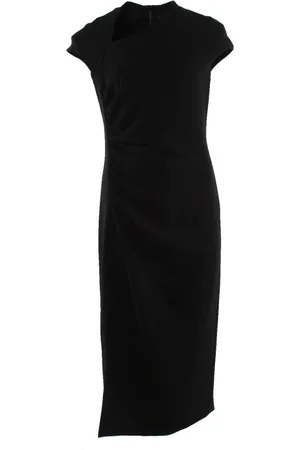 Max Mara Kjole, Dame, Sort, S, Polyester, Midi Kjole