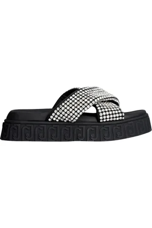 Liu Jo Sko, Dame, Sort, 37 EU, Polyester, Sorte Krydsede Sandaler Skøn Stil