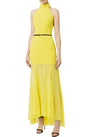 Elisabetta Franchi Kjole, Dame, Gul, XL, Polyester, Maxikjole