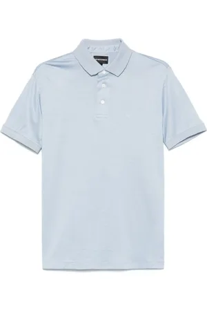 Emporio Armani Top, Herre, Blå, XL, Blå T-shirts og Polos med Logo