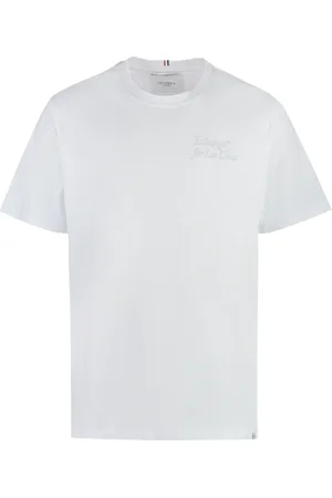 Les Deux Top, Herre, Hvid, S, Bomuld, Printed Cotton Tee