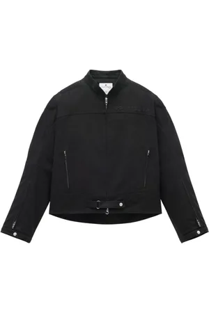 Courrèges Jakke, Herre, Sort, M, Bomuld, Sort Jakke Med Logo