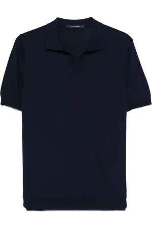 TAGLIATORE Top, Herre, Blå, L, Bomuld, Polo Shirt