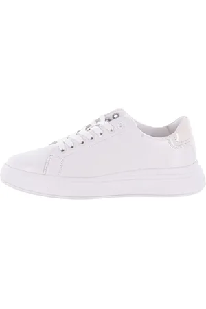 Calvin Klein Sko, Dame, Hvid, 37 EU, Læder, Lave Cupsole Snøresko