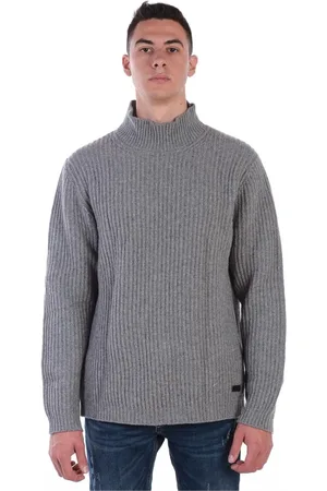 Trussardi Strik, Herre, Grå, XL, Uld, Hyggelig Striktrøje