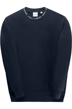 Daily paper Sweathshirts & Hoodies, Herre, Blå, XL, Bomuld, Cozy Erib Sweater