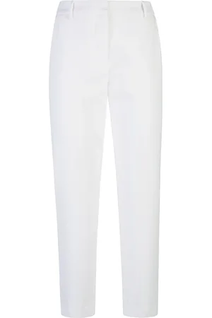 ELEVENTY Bukser, Dame, Hvid, S, Nylon, Slim Cotton Nylon Pants New York